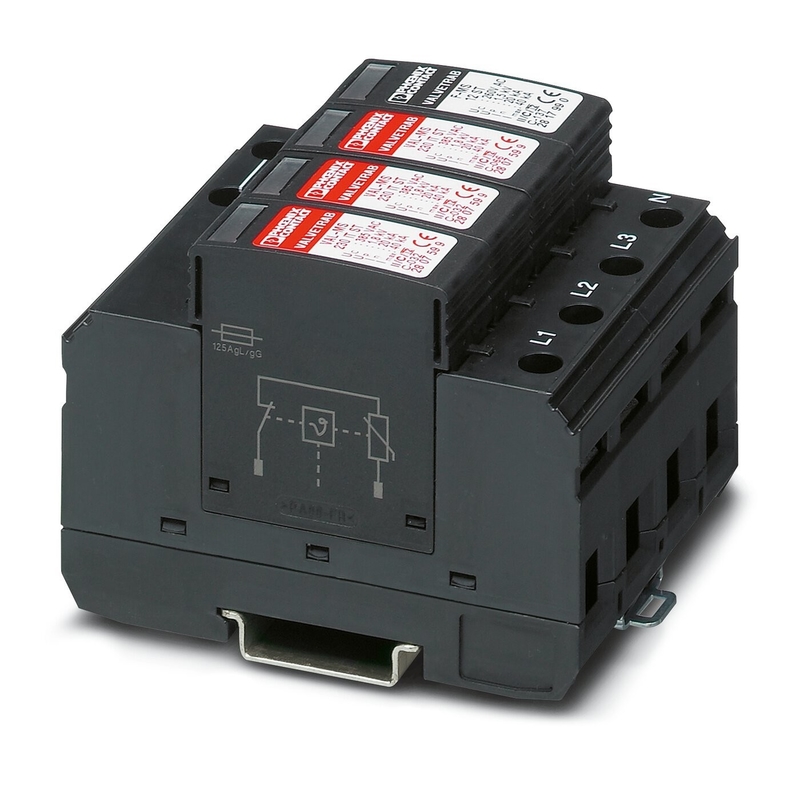 230V AC 4-Pole Surge Protector para VAL-MS 230IT/3 1-FM Industrial por Phoenix Contact