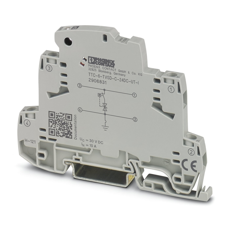 Protector contra ondas de contacto Phoenix TTC-6-TVSD-C-24DC-UT-I 2906831 para tensão nominal de 24 V CC