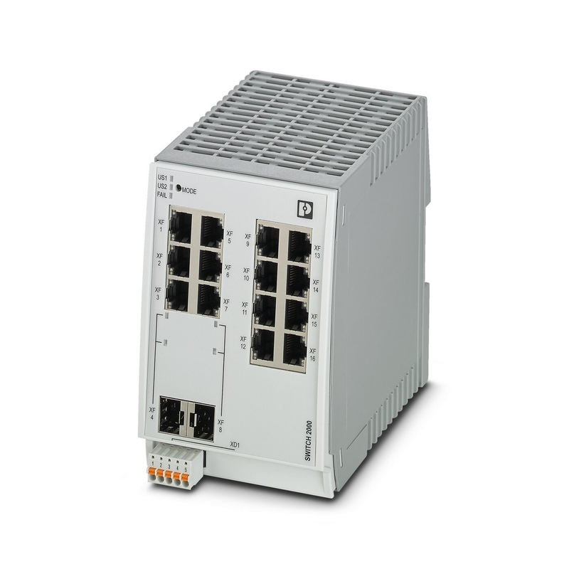 Nível de proteção IP65 Comutador Ethernet Industrial FL SWITCH 2216 PN para EtherNet/IP