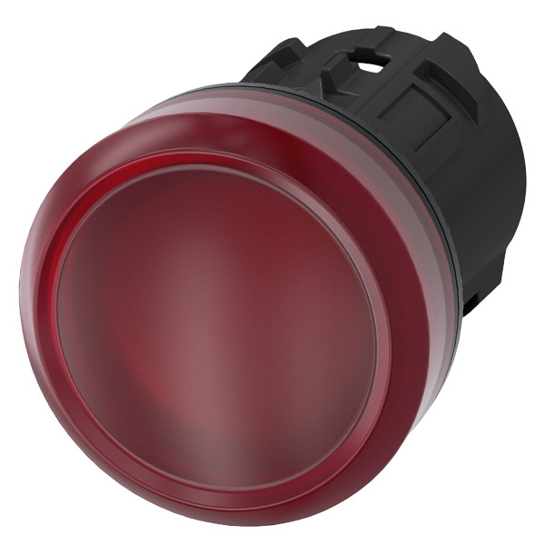 Siemens 3SU1001-6AA20-0AA0 SIRIUS ACT Luz piloto em plástico vermelho com lente lisa