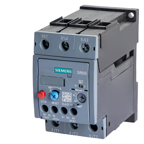 Siemens 3RU5136-4GB1 Relais de sobrecarga 40...50 A tamanho S2 classe 10 Selado para Relais de Voltagem
