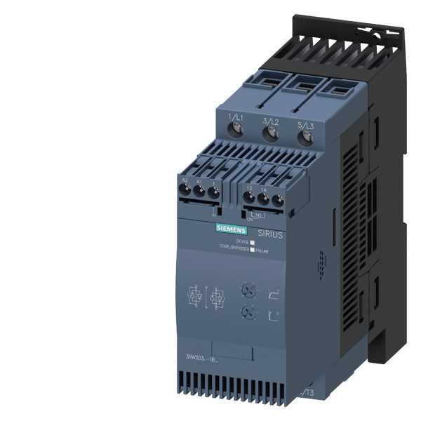 Siemens 3RW3036-1BB14 3RW30 Soft Starter Tamanho S2 Tornos terminais de contorno Confiabilidade