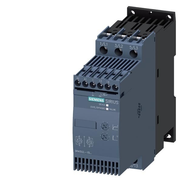 3RW3026-2BB04 Siemens Soft Starter S0 Dimensões terminais de parafuso aumento da eficiência de contorno