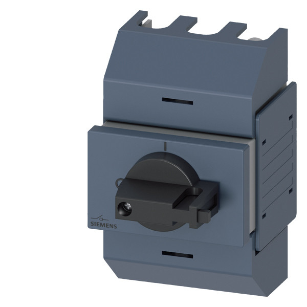 Siemens 3KD0232-2KG20-3 Interruptor de desconexão de eixo com operação frontal 3 pólos Ti-cinza