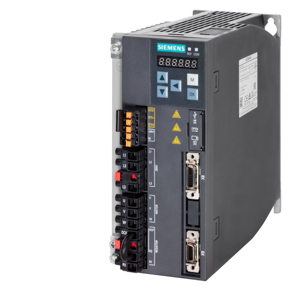Siemens SINAMICS V90 Conversor LI 200 V PROFINET FSC 0,75 kW motorista 6SL3210-5FB10-8UF0