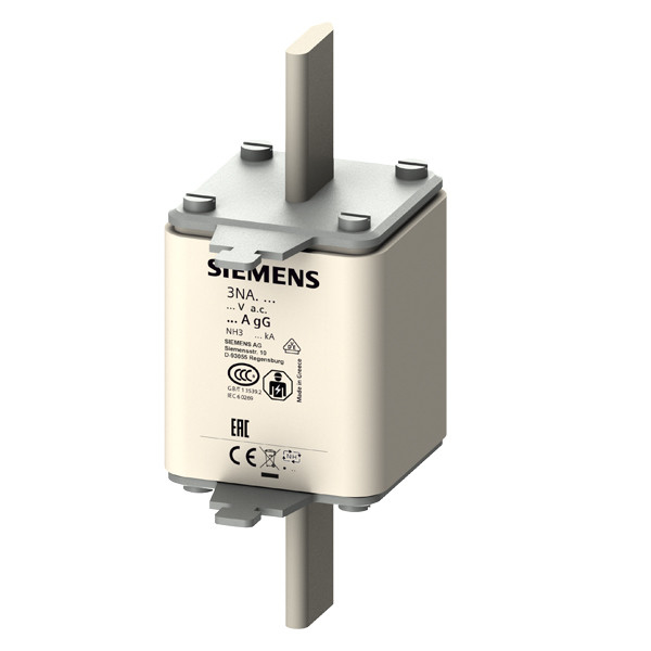 3NA3360 LV HRC Fuse Link GL/GG com agarrador e indicador frontal Tamanho 3 AC 500V/DC 440V